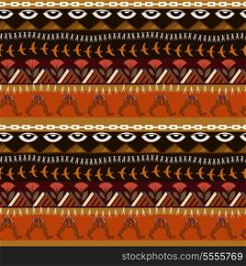 Seamless ethnic pattern with elements of Egyptian style