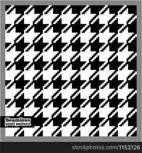 Seamless fashion pattern. Dog toth black and white texture.