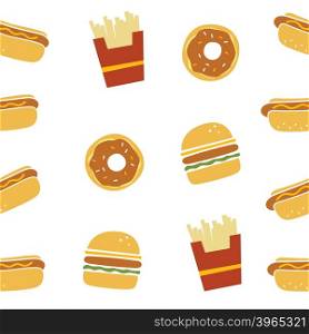 seamless fastfood restaurant theme pattern. seamless fastfood restaurant theme pattern vector art illustration