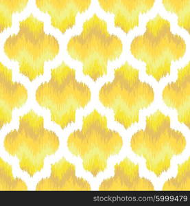 Seamless faux ikat fabric moroccan vector background pattern tile