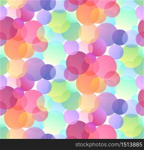 Seamless festive pattern with multicolored confetti on white background. Gradient bokeh. Texture for wallpaper, fabrics, covers and your creativity. Seamless festive pattern with multicolored confetti on white background. Gradient bokeh.