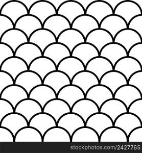 Seamless fish scale background, paving tiles, vector pattern shape paving tiles rows of circles
