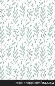 Seamless flat hand drawn pattern with branches, leaves and sticks on a white background. Vector rustic texture for wallpaper, fabrics and your creativity.. Seamless flat hand drawn pattern with branches, leaves and sticks on a white background. Vector rustic texture