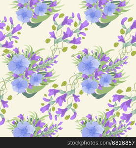 Seamless floral background for easy making seamless pattern