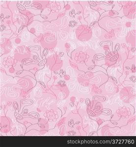 seamless floral background, illustration in vector format