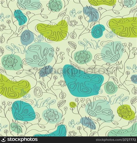 seamless floral background, illustration in vector format