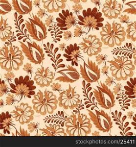 Seamless floral background pattern. Decorative backdrop for fabric, textile, wrapping paper, greeting card, invitation, wallpaper, web design