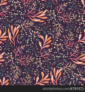 Seamless floral background pattern. Decorative vector backdrop for fabric, textile, wrapping paper, card, invitation, wallpaper, web design.