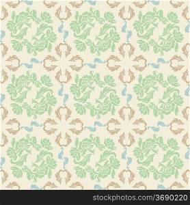 Seamless floral, background pattern, vector