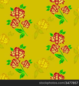 Seamless floral background. Repeat many times. Vector illustration.