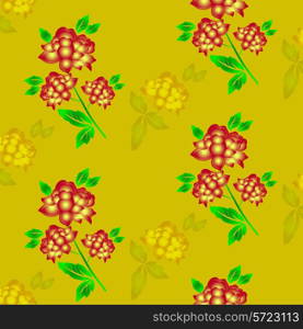 Seamless floral background. Repeat many times. Vector illustration.