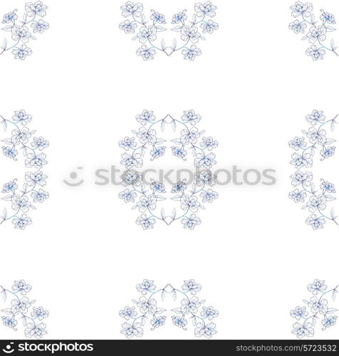 Seamless floral background. Repeat many times. Vector illustration.