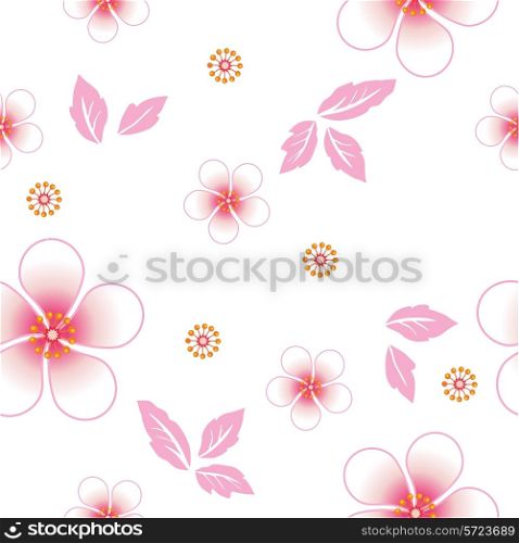 Seamless floral background. Repeat many times. Vector illustration.