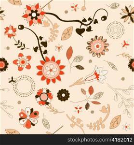 seamless floral background vector illustration