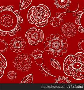 seamless floral background vector illustration