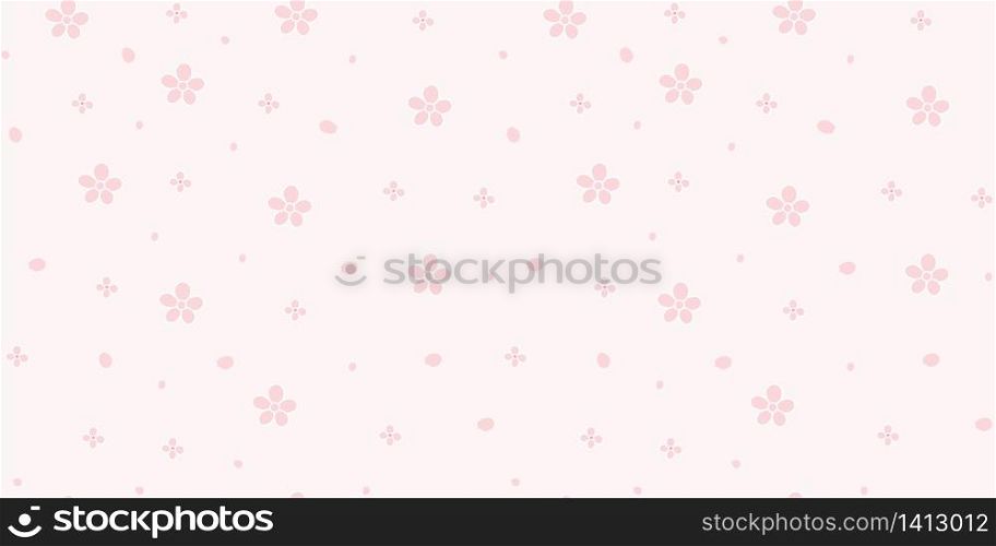 Seamless floral pattern background, Vector flower ornament, Hand drawn decorative element, Seamless backgrounds and wallpapers for fabric, packaging, Decorative print, Textile, repeating pattern