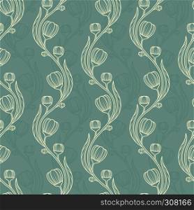 Seamless floral pattern in victorian vintage style. Seamless floral pattern