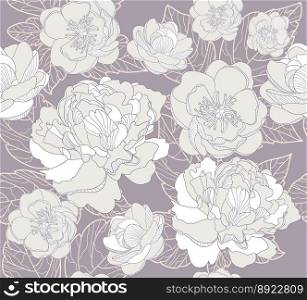 Seamless floral pattern or background with flowers vector image