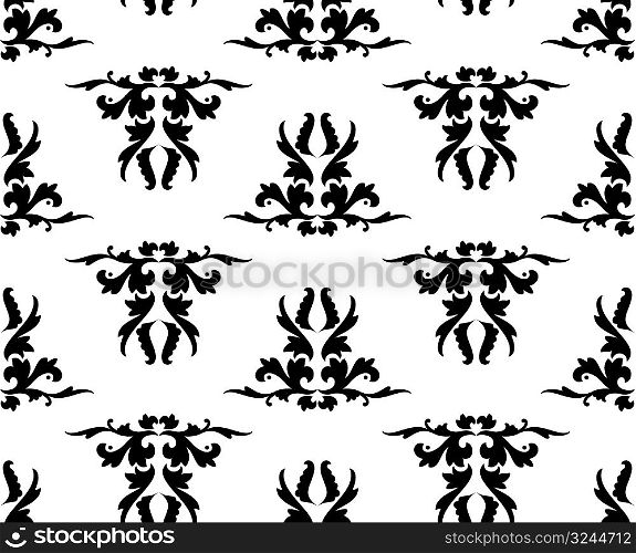 seamless floral pattern (repeating top to down and left to right)
