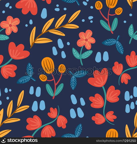 Seamless floral pattern vector