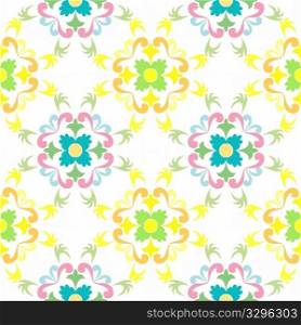 seamless floral pattern, vector art illustration