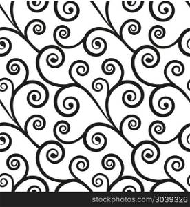 Seamless floral pattern. Vector illustration of seamless floral pattern on white background