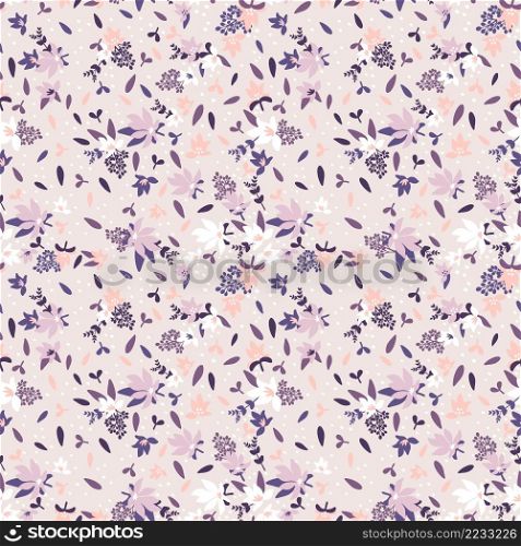 Seamless floral pattern, vector seamless background with spring flowers. Organic flat style vector illustration. Seamless floral pattern, vector seamless background with spring flowers. Organic flat style vector illustration.