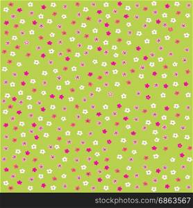 Seamless floral pattern with cute little flowers vector image