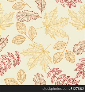 Seamless floral pattern with stylized autumn foliage. Falling leaves. Seamless floral pattern with stylized autumn foliage. Falling leaves.
