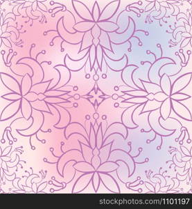 Seamless floral vector pattern - Abstract neutral background - Nature, plants, leaves, flowers. Seamless floral pattern neutral background