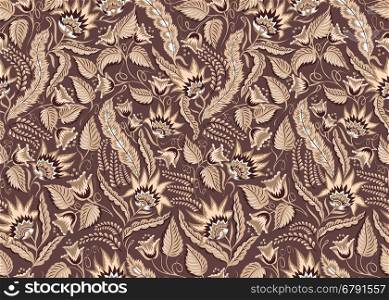 Seamless floral vintage pattern. Vector abstract background for fabric, textile, wrapping paper, web pages, wedding invitations, save the date cards.