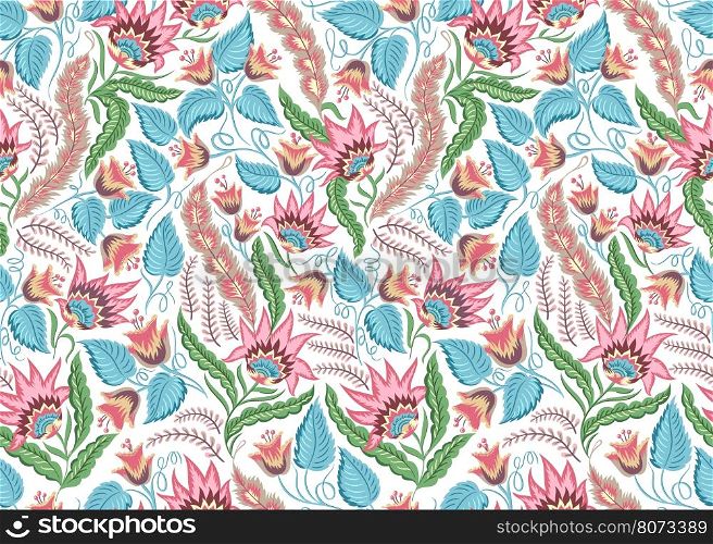 Seamless floral vintage pattern. Vector background for fabric, textile, wrapping paper, web pages, wedding invitations, save the date cards.