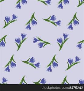 seamless flower cartoon pattern