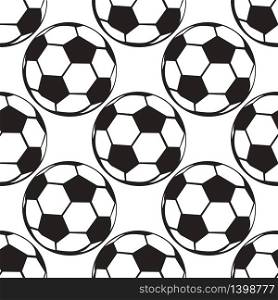 Seamless football or soccer ball pattern. Sport background. Vector illustration for clothing textile, scrapbooking. Seamless football or soccer ball pattern. Sport background.