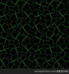 Seamless four leaves clover pattern design for St. Patrick's Day