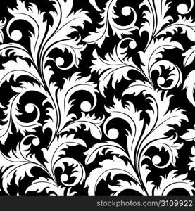 Seamless from abstract black plant(can be repeated and scaled in any size)