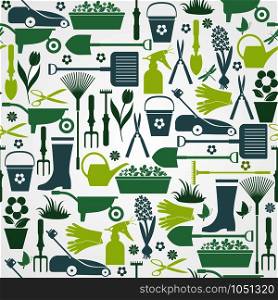 Seamless garden pattern. Vector stock illustration. seamless garden