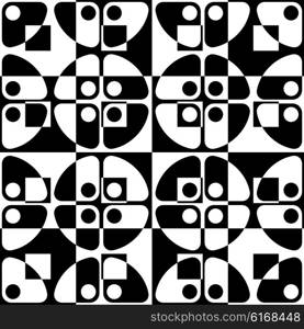 Seamless Geomertic Pattern. Vector Black and White Texture. Seamless Geomertic Pattern