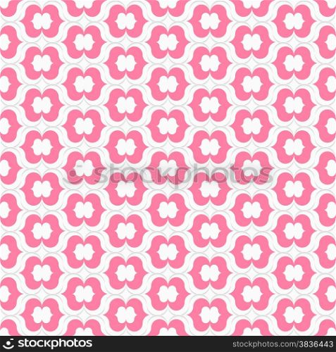 Seamless geometric background. Modern 3D texture. Pattern with realistic shadow and cut out of paper effect.Pink lips.