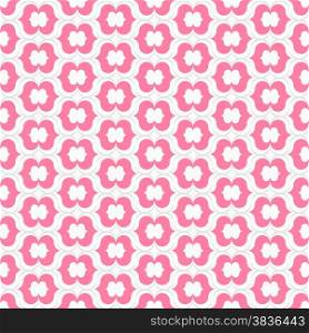 Seamless geometric background. Modern 3D texture. Pattern with realistic shadow and cut out of paper effect.Pink lips.
