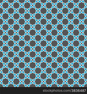 Seamless geometric background. Modern 3D texture. Pattern with realistic shadow and cut out of paper effect.Blue shapes grid.