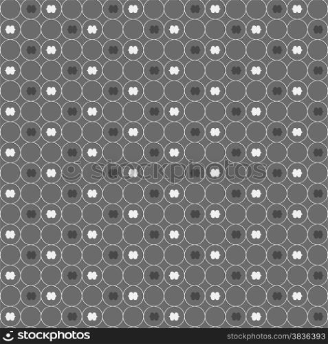 Seamless geometric background. Modern monochrome 3D texture. Pattern with realistic shadow and cut out of paper effect.3D white and black lip shapes with circles.