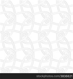 Seamless geometric background. Modern monochrome 3D texture. Pattern with realistic shadow and cut out of paper effect.3D vertical interlocking ornament.