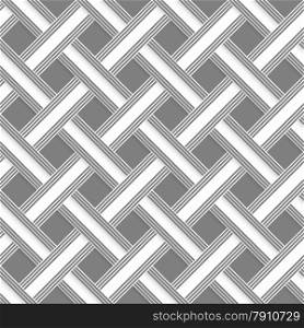 Seamless geometric background. Modern monochrome 3D texture. Pattern with realistic shadow and cut out of paper effect.Geometrical pattern with gray beveled lattice.