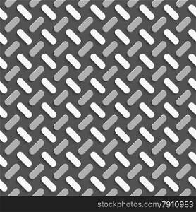 Seamless geometric background. Modern monochrome 3D texture. Pattern with realistic shadow and cut out of paper effect.Geometrical pattern with white and gray ovals.