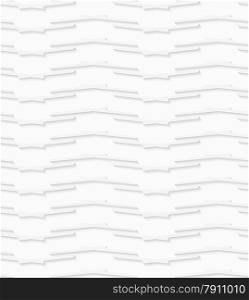 Seamless geometric background. Modern monochrome 3D texture. Pattern with realistic shadow and cut out of paper effect.Geometrical pattern with white lines on white background.