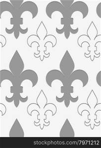 Seamless geometric background. Modern monochrome 3D texture. Pattern with realistic shadow and cut out of paper effect.