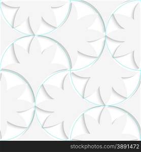 Seamless geometric background. Pattern with realistic shadow and cut out of paper effect.3D pin will solid floral leaves.
