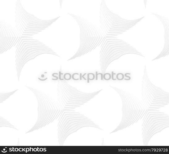 Seamless geometric background. Pattern with realistic shadow and cut out of paper effect.White 3d paper.3D white abstract pointy stripes shapes.