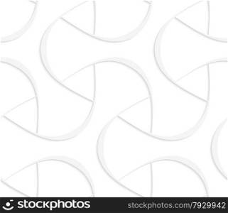 Seamless geometric background. Pattern with realistic shadow and cut out of paper effect.White 3d paper.3D white triangular with offset.
